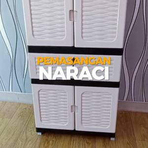 LEORA Lemari Pakaian Plastik NARACI Lemari laci Lemari Plastik Susun Lemari Plastik Dengan Kunci