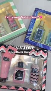 [MALAYSIA READY STOCK] 3in1 VIVA LUCK V.V.Love Perfume Gift Set Box For Women Men Set Minyak Wangi