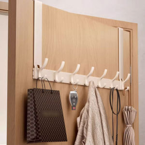 Over the Door Storage Organizer Hanger Clothes Hooks Behind The Door Wall Hanger Hooks No Punch Coat Rack Home Storage Door Hook