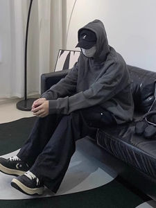 Áo Nỉ Nam Màu Xám Đậm 360g Nặng Có Mũ Trùm Đầu Phong Cách Mỹ Cổ Điển Mùa Xuân Thu Mới Về Áo Khoác Ngoài Cleanfit