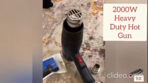 Heavy Duty Hot Gun Hot Air Gun Mini Heat Gun Blower Dryer Shrink 2000W AC220V Plastic Seal Tint Soldering Phone Repair Wire Tube Tool Accessories Heat Warp Nozzle Car Tinted Headlamp Tint Paint Remover Heat Gun