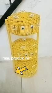 3 Susun rak bumbu Rak 2 susun Rak rotan Keranjang unik Rak Serba guna susun 2 Rak Multifungsi rak bumbu dapur Rak Kosmetik wadah bumbu dapur Rak rotan sintetis Rak Anyaman Rotan Plastik Sintetis