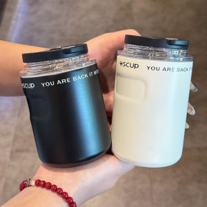 Cốc Cà Phê Cách Nhiệt Bằng Thép Không Gỉ 316 Sang Trọng Di Động Cho Nữ Cốc Nước Đi Kèm Nắp PP Dung Tích 301ml-400ml