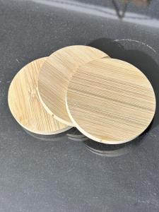 Solid Wood Bamboo round Template Wood Chips Pad round Wood Model Material Wooden Chips Circular Board Pine Wood Board