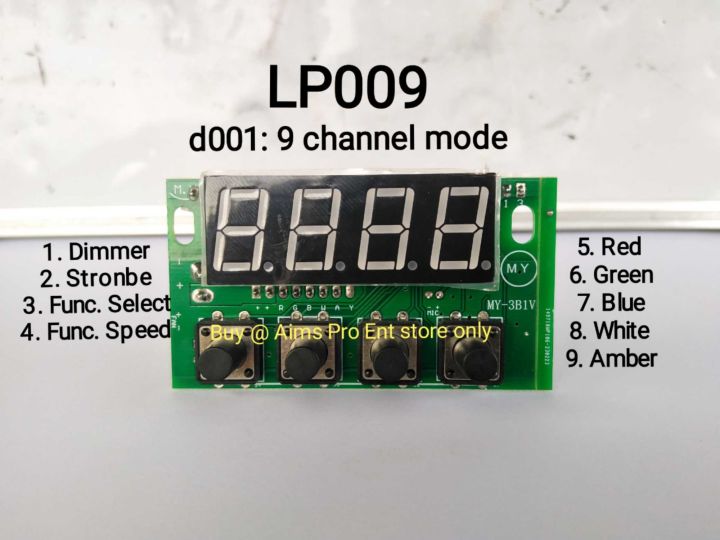 RGBWA 54×3W LP009 Par led controller display board