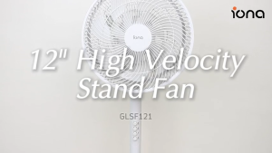 IONA 12 Inch Air Circulation Standing Fan | High Velocity Oscillating Stand Fan - GLSF121