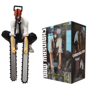 Bandai | New 14cm Chainsaw Man Anime Figure Power/Denji Action Figure PVC Chainsaw Man Noodle Stopper Figurine Adult Collection Model Toy