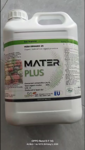 PHÂN BÓN HỮU CƠ MATER PLUS-Cải tạo đất-Ra rễ mạnh-Lá Xanh dày-Lớn trái-Can 5l pha 2500-5000l nước