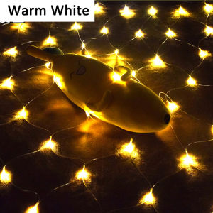 LED Net Mesh Light 110V 220V Curtain String Lights Fairy Lamp Christmas Wedding Party Holiday Outdoor Decor Lighting 3x2M 6x4M