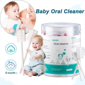30Pcs Newborn Baby Tongue Cleaner Toothbrush Clean Baby Gums Disposable Tongue Soft Gauze Infant Mouth Oral Cleaning