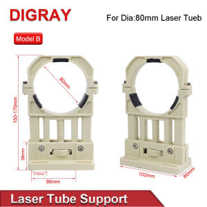 DIGRAY Co2 Laser Tube Holder Support Mount Flexible Plastic Diameter 80mm for 75-180W Laser Engraving Cutting Machine