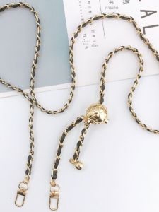 กระเป๋าสะพายข้างแบบสะพายข้างพร้อมสายโซ่Clove กระเป๋าสะพายข้างหนังปรับได้พร้อมสายโซ่โทรศัพท์มือถือแบบสะพายข้างยาว
