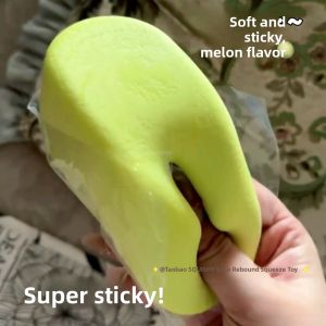 Super Wet Soft Sticky Rice Cake Strip Slow Bounce Back Sticky Hand Muscle Weakness Absorb Finger Squishy Toy for Children