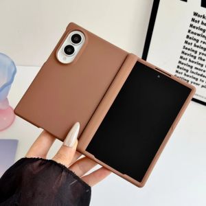 Solid Color Skin Feel Hinge Protective Hard PC Phone Case For Samsung Z Fold 8 7 6 5 4 Fold8 Ultra Shockproof Protective Cover