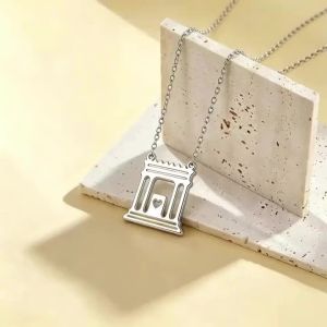 Jerusalem Holy Temple Hollow Pendant Necklace For Women Man Stainless Steel Amulet Judaism Beit Hamikdash Jewelry Gift