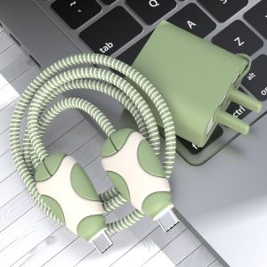 Simple Design Silicone Data Cable Protection Cover for Apple 15Promax iPhone 13 14 Anti-Breaking Charger Bit Wire Winder