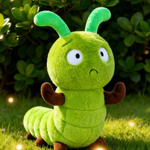 35cm Soft Stuffed Animal Caterpillar Doll Plush Toy Decorated Plush Toy Pillow Soft Doll for Birthday Celebration Gift