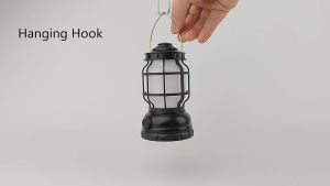 Lampu Lentera Retro Camping Gantung cas USB Outdoor Camping Lantern