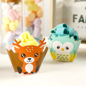 Cartoon Dinosaur Cake Surrounding Border Three-Dimensional Decoration Dessert Table Childrens Animal Theme Birthday Party Supplies Paper Cup