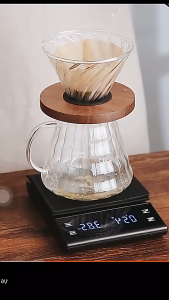 Gemilai‘s 3kg/0.1g high-precision coffee scale electronic scale with timer intelligent kitchen food scale portable baking scale LCD display Tianbang digital scale