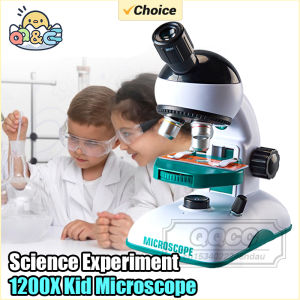 1200X Kid Science Experiment HD Optical Microscope Toy Kit Educational Scientific Experimental with Light Children STEM Toy Gift