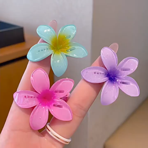 Clip Bunga Kamboja Mini 4 CM Jepitan Rambut Aesthetic Pretty Cambodia Mini Flower Hairclip Bali Style