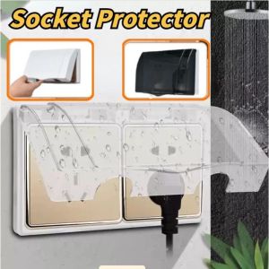Waterproof Double Socket Switch Cover Plate Switch Protection Cover Outdoor Socket Box Cover Protect