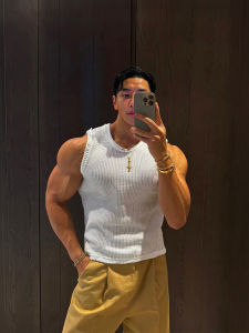 DAVID&ME | Honeycomb Hollow See-Through Muscle Show Hem Patchwork Rivet T-Shirt