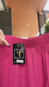 2023 ผ้าซาร ผ้าเครื่อง ผ้าเดินปัง กางเกงผ้าซาร่า ขากระบอกใหญ่รหัส F92W