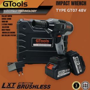 Bor Impact Wrench GTOOLS EROPA Type GT07 1800NM: Mesin Pembuka Baut Roda Ban CVT