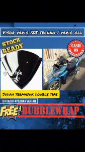 Visor Vario 125 techno TGP ZORO hitam Carbon Visor Windshield TGP Carbon VARIO 125 old - cbs - lama Visor Vario 125 techno tameng Windshield VARIO 125 old 2012 2013 2014