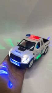 รถกระบะ รถตำรวจ ของเล่น ใส่ถ่าน วิ่งชนถอย มีเสียงมีไฟ แถมถ่านฟรี ของเด็กเล่น