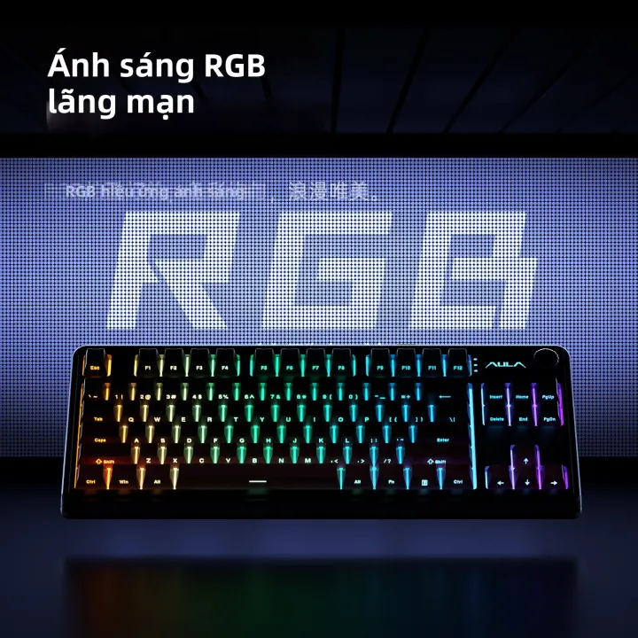 AULA | Bàn Phím Không Dây Bluetooth Đa Chế Độ RGB Cảm Giác Cơ | BigBuy360 - bigbuy360.vn AULA | Bàn Phím Không Dây Bluetooth Đa Chế Độ RGB Cảm Giác Cơ | BigBuy360 - bigbuy360.vn