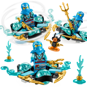 Gift Building Blocks Birthday Boys Dragon Power Rotation Skill Toy Street Machine Plaything Male Kids Intelligence Construction Set