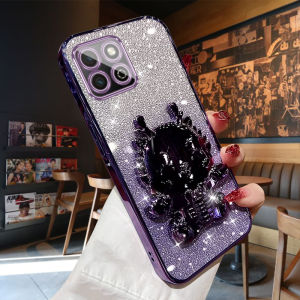 Applicable to Huawei Honor Changwan 20 Phone Case Changwan 20pro Trending Women Electroplated Ultra-Thin Protective Case with Bracket Koz-Al00 Glitter Transparent Soft Case HJC-LX9 All-Inclusive Lens Drop-Resistant