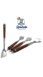Set Sodet Kue Stainless 3pcs dengan Gagang Kayu Elegan