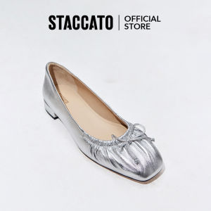 Staccato Womens Ballet Flat Court Shoes รองเท้าบัลเล่ต์ หัวกลม รองเท้าส้นตึก EUE25