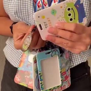 สายคล้องบัตร ที่ใส่บัตรพนักงาน สายคล้องบัตรพนักงาน ลายการ์ตูน งานอย่างดี สายคล้องคอ Snoopy Card Holder