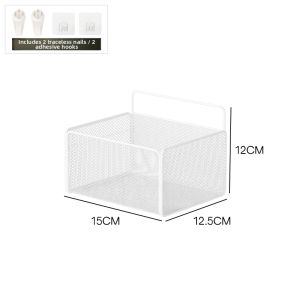 Wall-mounted Punch-free Bathroom Storage Basket