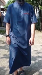 Baju Jubah Gamis Koko Muslim Pria Dewasa Saudi Lengan Pendek Murah Terbaru Bahan Spunpoly Premium