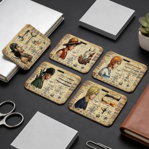 One Piece | Anime Cool Fun Fanart Retro O-One P-Pieces School Card Access ID Card Holder Bus Meal Card Protective Sleeve Easy Push Gift