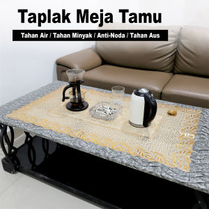 Taplak Meja Tamu Motif Gold Anti Air Ukuran 60x100cm Bahan PVC Tebal Persegi Panjang Perlengkapan Rumah Tangga Dekorasi Ruang Tamu Import - D3 - AdvancedHome