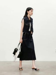 DESIGNICE | Cotton Sleeveless Denim Jacket