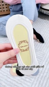 Vớ nữ mang giày búp bê  có đệm silicon chống tuột gót tất lười nữ chất liệu cotton mềm mịn thoáng khí - TNBB-1DOI