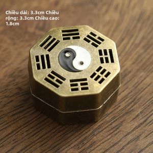 Lư Hương Trầm Hương Mini Có Ba Chân Thiết Kế Rỗng Chất Liệu Hợp Kim Cổ Điển Giá Đỡ Nhang Dùng Trang Trí Nhà Cửa