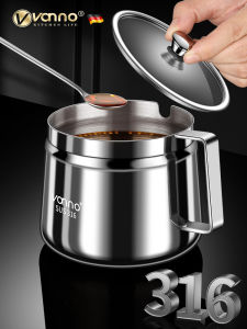 Specialty 316 Stainless Steel Hot Pepper Oil Storage Jar Kitchen Seasoning Salt Container High Temperature Resistant Condiment Cylinder