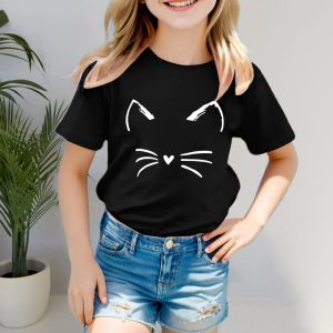 Children Funny Six Seven Graphic Print T-Shirt 67 Number Round Neck Cute Casual Style Short Sleeve Comfortable T-Shirt Clothing