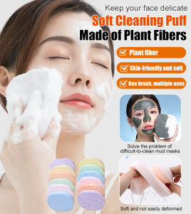 Face Cleansing Puff Plant Fiber Seaweed Soft Pearl Face Wash Puff Keep Delicate Face Makeup Remover
