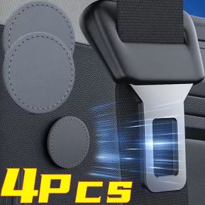 4PCS Magnetic Car Seat Belt Holder Universal Car Safety Belts Buckle Anti Shake Noise Reduction Retainer Suede Auto Interior Supplies