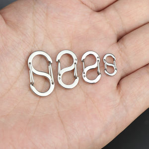 หัวเข็มขัดแบบพกพาขนาดเล็ก Miniature Metal Keychain Anti-Rust Stainless Steel 316L ลูกปัดสร้อยคอเครื่องประดับเชื่อมต่อ